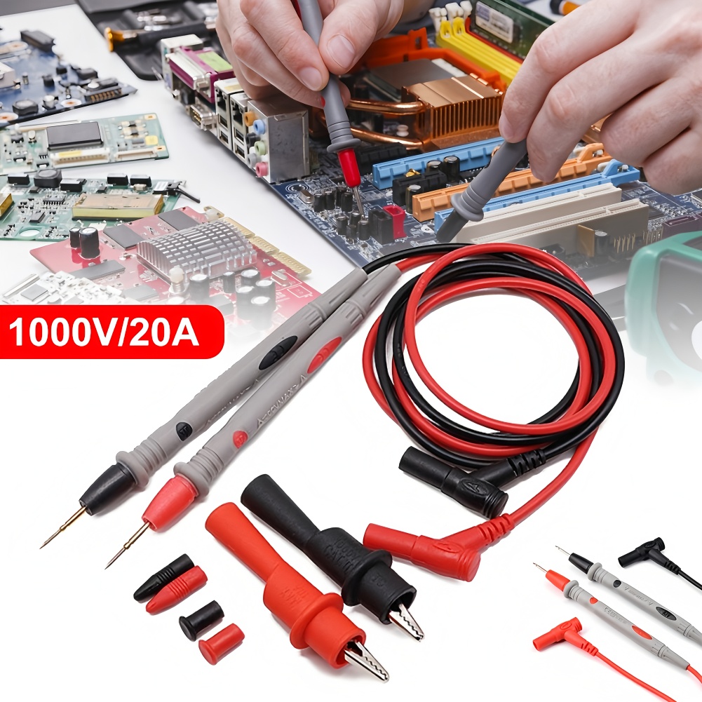 Tools For Electronic Workshop - 1 Paar Multimeter-Messleitungen, langlebig, hochpräzise, Digitalmultimeter-Sonden-Set,