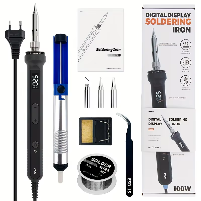 Tools For Electronic Workshop - 100W Digitaler Lötkolben-Kit, elektrisches Schweißwerkzeug mit