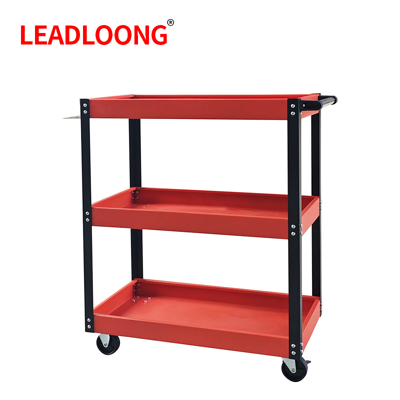 Workshop Tools Bench - LEADLOONG Autoreparaturbank, 3-stufiger rollender Werkzeugwagen, 330