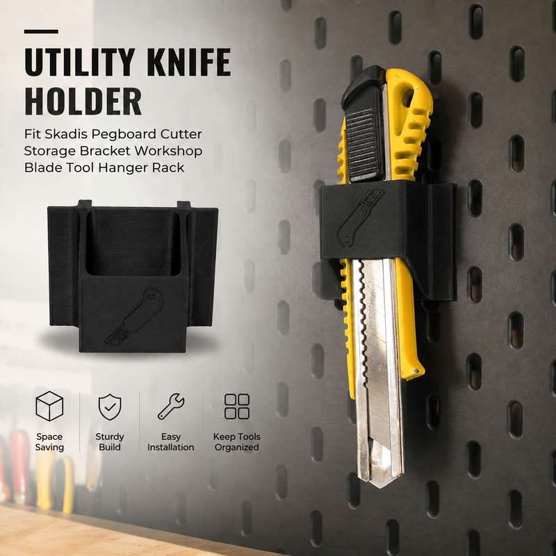 Workshop Tools.Hanging Board - Pegboard-Schneidewerkzeug-Halterung Kompatibel mit Skadis Board Universalmesser