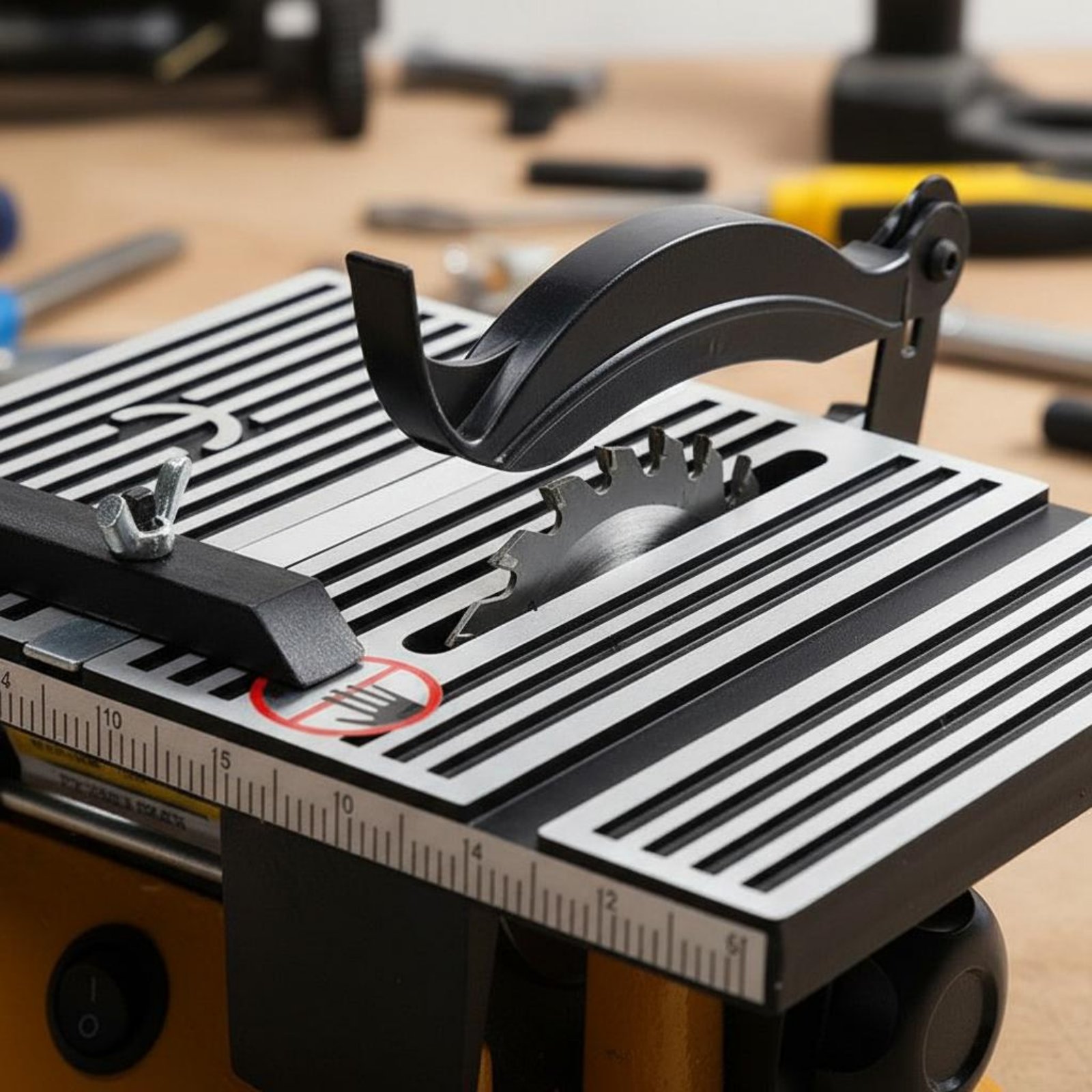 Workshop Tools Table - Mini-Tischkreissäge Tragbare Miniatur-Tischsäge Schneidemaschine Geräuscharmes Elektrowerkzeug