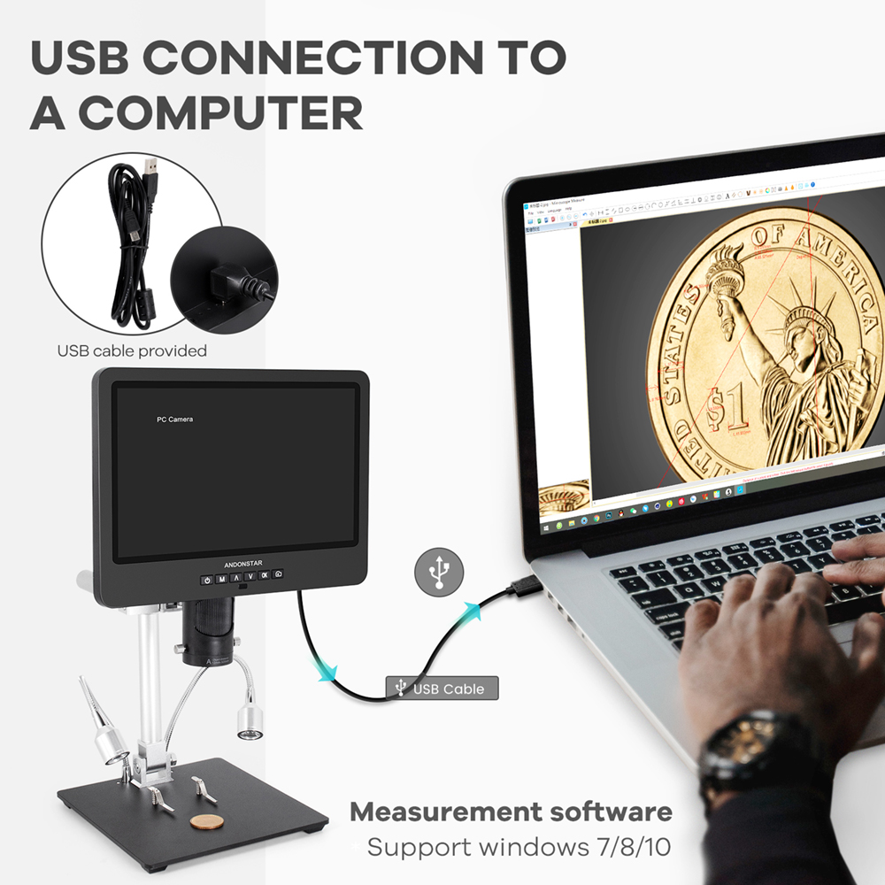 Andonstar Trinokular HDMI USB  – Tools For Electronic Workshop Bewertung und Preis