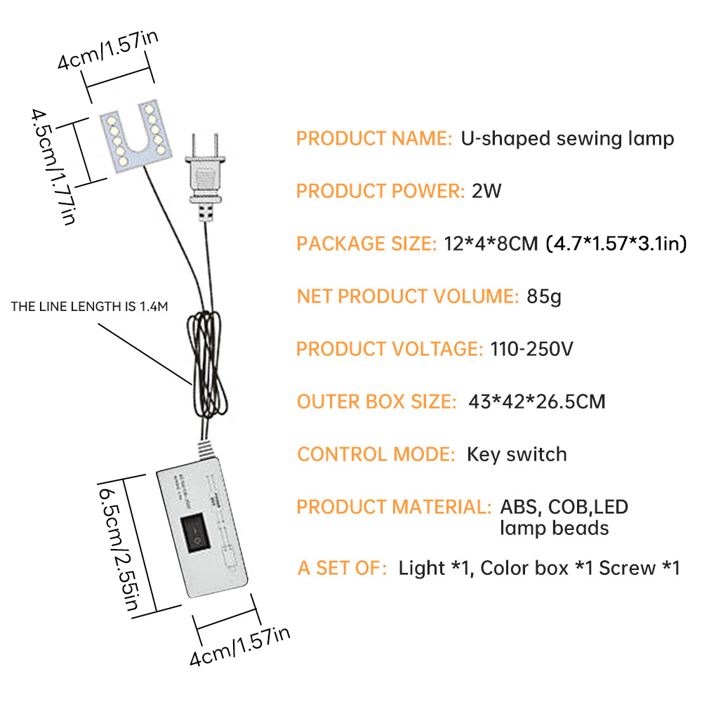 10-LED-Nähmaschinenleuchte, U- – Workshop Tools Table Bewertung und Preis