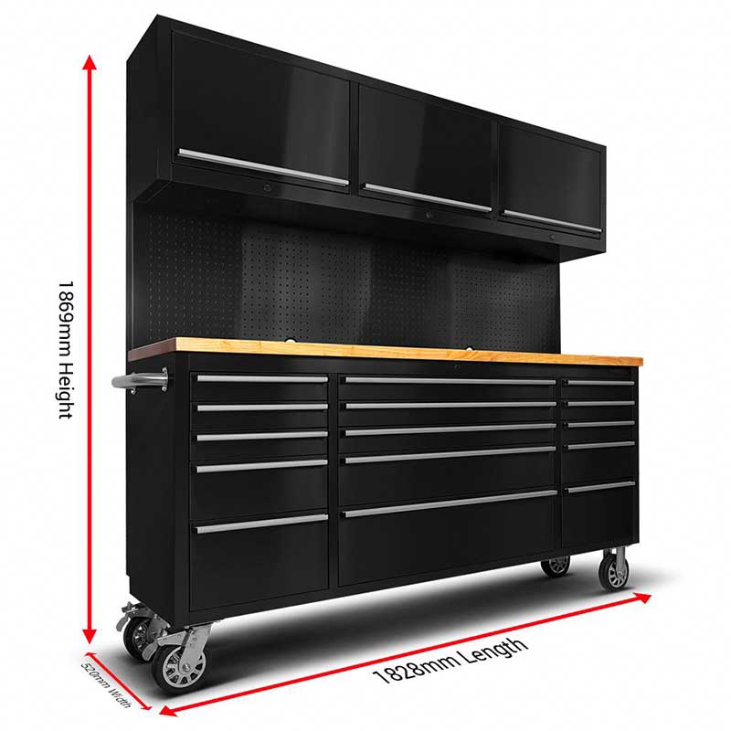 Werkzeugwagen auf Rädern 72 Zo – Workshop Tools Bench Bewertung und Preis